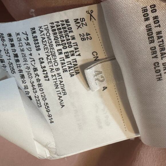 Miu Miu Silk Blouse sz 42 Peter Pan Collar Cottagecore dainty - Picture 6 of 11